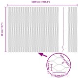 vidaXL Stojala za ograje 11 kosov U-kanal siva 60 cm jeklo, Šesterokotna ograja siva 0.5x50 m jeklo | Shoptok.si
