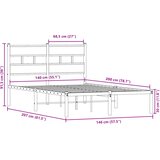  Metalni okvir kreveta bez madraca boja hrasta 140x200 cm | shoptok.hr