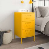vidaXL Nočna omarica gorčično rumena 36x39x68 cm hladno valjano jeklo | Shoptok.si
