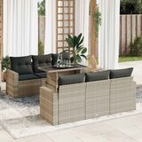  7-dijelni set vrtnih sofa svjetlosivi od poliratana | shoptok.hr