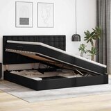  Krevet s prostorom za pohranu s LED-om Crna 200 x 200 cm | shoptok.hr