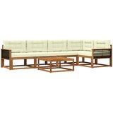  Set vanjskih sofa 6 kom. Prirodna i krem | shoptok.hr