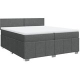  Krevet s oprugama i madracem tamnosivi 200 x 200 cm od tkanine | shoptok.hr