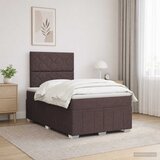  LED okvir za krevet s madracem Tamno smeđa 120 x 200 cm Tkanina | shoptok.hr