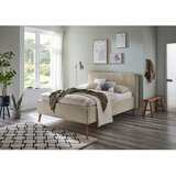 Meise Möbel Bež tapecirani bračni krevet s prostorom za odlaganje s podnicom 140x200 cm Riva – | shoptok.hr