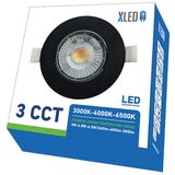 Xled 3W-6.5W 3CCT crni Ugradni okrugli LED panel CCT 3 nivoa 3W-4.8W-6.5W/240lm-400lm-500lm,220-240V | ePonuda.com