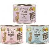 Rosie's Farm Single Meat Adult 6 x 195 g - Mješovito pakiranje (puretina i riža; janjetina i riža; riba i riža) | shoptok.hr