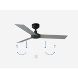 Faro 34285 - Stropni ventilator CRUISER S crni prečnika 106 cm + daljinski upravljač | Eponuda.com