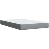 vidaXL Boxspring postelja z vzmetnico svetlo siva 120x190 cm blago | Shoptok.si