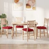 vidaXL Jastučići za sjedenje 4 pcs Crvena 45 x 45 x 12 cm tkanina | shoptok.hr