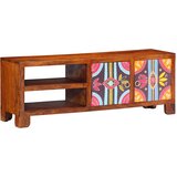 vidaXL TV ormarić Višebojni 110x30x40 puno drvo bagrem | shoptok.hr