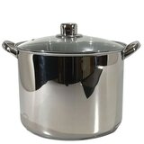 Gusto Casa Steel lonec s steklenim pokrovom 26cm / 11l / 2 ročaja / indukcija / inox, steklo, (20454910) Cene