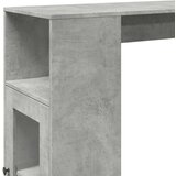 vidaXL Barska miza s policami betonsko siva 101x40x103,5 cm inž. les | Shoptok.si