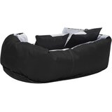  Dvostrani perivi jastuk za pse sivo-crni 65 x 50 x 20 cm | shoptok.hr