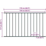  Ogradni panel Woerden čelik s praškastim premazom 1,7x1,17 m antracit boje | shoptok.hr