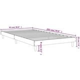  Posteljni okvir dimljeni hrast 90x200 cm inženirski les | Shoptok.si