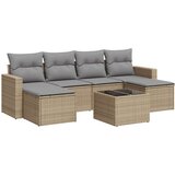 vidaXL 7-dijelni set vrtnih sofa od poliratana s jastucima bež | shoptok.hr