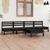 Maison Chic Seti vrtnega pohištva - Vrtna garnitura - Vrtni pohištvo set 5-delna črna trdna borovina, (21817693) | Shoptok.si