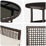  5-delna vrtna jedilna garnitura Rjava Poli ratan, (22086779) | Shoptok.si