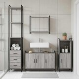  Set ormarića za kupaonicu 3 kom. Siva Sonoma 40 x 36 x 181 cm Cijene
