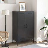 vidaXL Visoka komoda crna 68 x 39 x 113 cm čelična | shoptok.hr