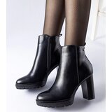 Gemre Black insulated ankle boots on a high block heel Mulini | shoptok.hr