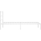  Metalni okvir za krevet s uzglavljem bijeli 100x190 cm | shoptok.hr