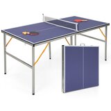  Prijenosni stol za stolni tenis s mrežom, 2 reketa i 3 loptice, mini stol za stolni tenis | shoptok.hr