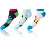 Bellinda CRAZY IN-SHOE SOCKS 3x - Modern colored low crazy socks unisex - blue - green - black Cijene