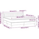  Box spring postelja z vzmetnico modra 180x200 cm blago, (20792230) | Shoptok.si