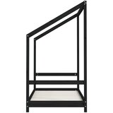  Okvir za dječji krevet crni 80 x 160 cm od masivne borovine | Eponuda.com