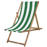 springos Lesen ležalnik impregniran z zeleno in belo črtasto tkanino., (21629380) | Shoptok.si