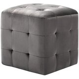  Tabure 2 kom sivi 30 x 30 x 30 cm od baršunaste tkanine | shoptok.hr
