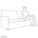 SOFA za 3 osobe Crvena narančasta 220 x 81 x 82 cm | shoptok.hr