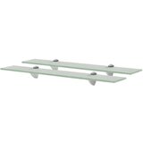vidaXL Zidne police 2 kom staklene 60 x 20 cm 8 mm Cijene