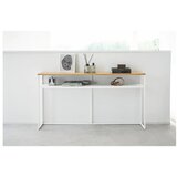 YAMAZAKI Bijeli/svjetlo smeđi pomoćni stol u dekoru jasena 20,5x126 cm Tower – | shoptok.hr