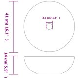 Nadgradni umivaonik crno-crveni okrugli Φ 41 x 14 cm keramički | shoptok.hr