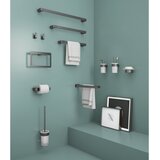 Gedy zidni držač za peškire pirenei 6,6x60 cm metalno siva | Eponuda.com
