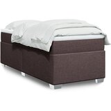 vidaXL Krevet s oprugama i madracem tamnosmeđi 90 x 200 cm od tkanine | shoptok.hr