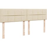  Otomanski okvir kreveta s madracima krem 200x200cm od tkanine | shoptok.hr