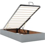 vidaXL Otomanski posteljni okvir z vzmetnicami siv 160x200 cm blago | Shoptok.si