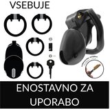 Addicted Toys Locked Locked Midnight Cell kavez za penis, veličina S | shoptok.hr