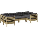  6-dijelni set vrtnih sofa od impregnirane borovine s jastucima | Eponuda.com