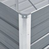  Povišena vrtna sadilica od pocinčanog čelika 160x40x77 cm siva | shoptok.hr