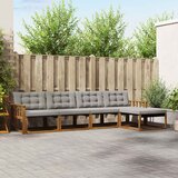  Set vanjskih sofa 5 kom. Prirodna i svjetlosiva Smeđa 329 x 162,5 x 73 cm | shoptok.hr