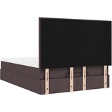  Otomanski okvir kreveta s madraca tamnosmeđi 140x200cm tkanine | shoptok.hr