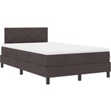 Box Postelja z vzmetnico z vzmetnico Temno rjava 120 x 200 cm blago, (5000127290) | Shoptok.si
