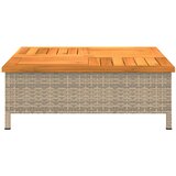  Pokrov za bazu suncobrana bež 70x70x25 cm poliratan i bagrem | shoptok.hr