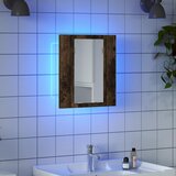  LED kupaonski ormarić s ogledalom boja hrasta 40x12x45cm drveni | Eponuda.com