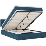  Ottoman krevet s madracem tamnoplavi 140x200 cm baršun | shoptok.hr